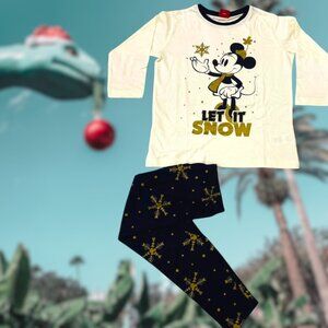 Kids Let It Snow Minnie Christmas Pajama Set